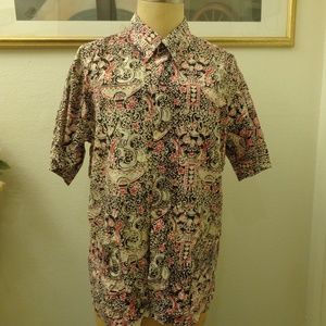 Vintage Men's Tribal Print Short Sleeve Shirt
